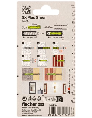Bild Dübel SX Plus Green 6x30 K (30) - fischer-2