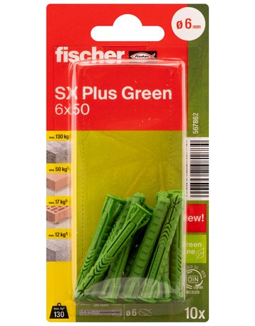 Bild Dübel SX Plus Green 6x50 K (10) - fischer-1