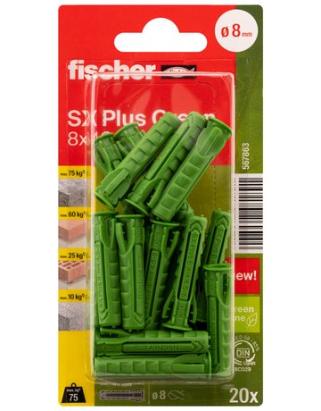 Bild Dübel SX Plus Green 8x40 K (20) - fischer-1