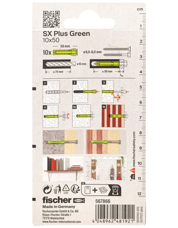 Bild Dübel SX Plus Green 10x50 K (10) - fischer-2
