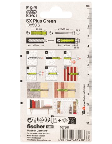 Bild Dübel SX Plus Green 10x50 S K (5) - fischer-2