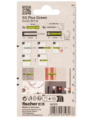 Bild Dübel SX Plus Green 6x30 RH N K (4) - fischer-2