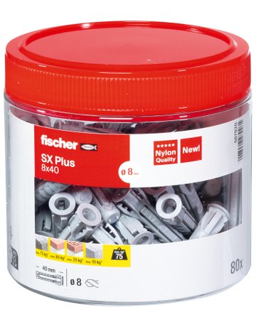 Bild Dübel SX Plus 8x40 Dose (80) - fischer-1