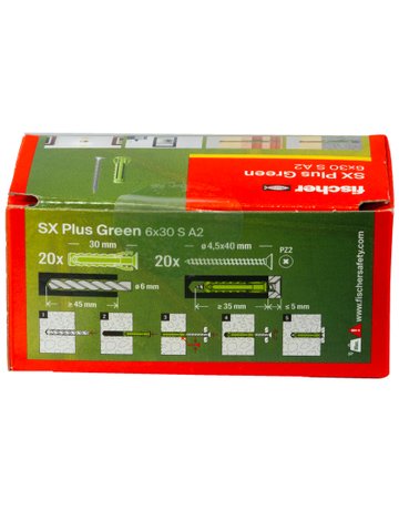 Bild Dübel SX Plus Green 6x30 S A2 - fischer-4