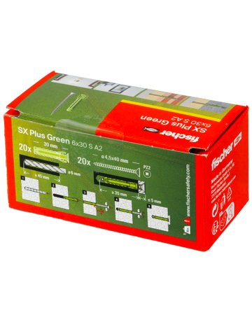 Bild Dübel SX Plus Green 6x30 S A2 - fischer-2
