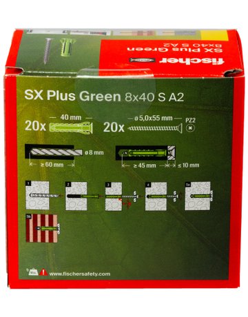 Bild Dübel SX Plus Green 8x40 S A2 - fischer-4
