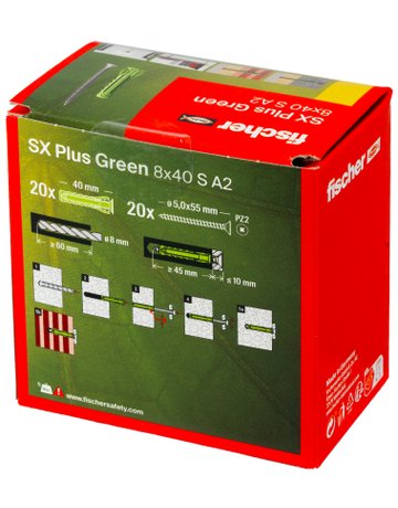 Bild Dübel SX Plus Green 8x40 S A2 - fischer-2