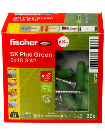 Bild Dübel SX Plus Green 8x40 S A2 - fischer-3
