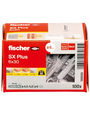 Bild Spreizdübel SX Plus 6x30 Kunststoff, Ø 6 mm, Länge 30mm - fischer-3