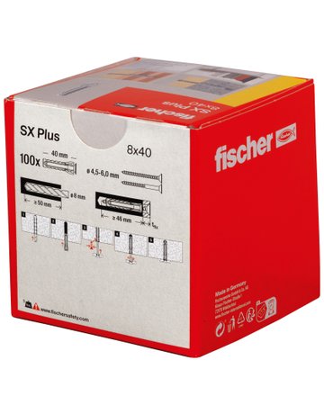 Bild Spreizdübel SX Plus 8x40 Kunststoff, Ø 8 mm, Länge 40mm - fischer-2