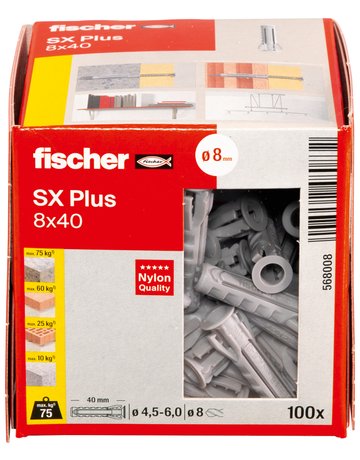 Bild Spreizdübel SX Plus 8x40 Kunststoff, Ø 8 mm, Länge 40mm - fischer-3
