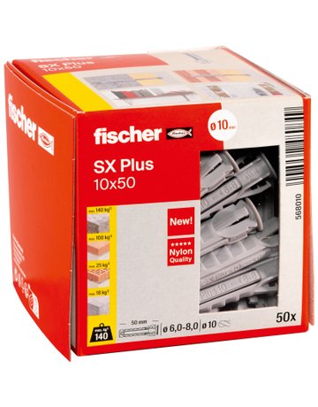 Bild Spreizdübel SX Plus 10x50 Kunststoff, Ø 10 mm, Länge 50mm - fischer-1