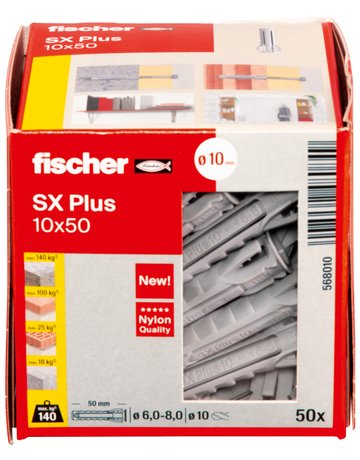 Bild Spreizdübel SX Plus 10x50 Kunststoff, Ø 10 mm, Länge 50mm - fischer-3