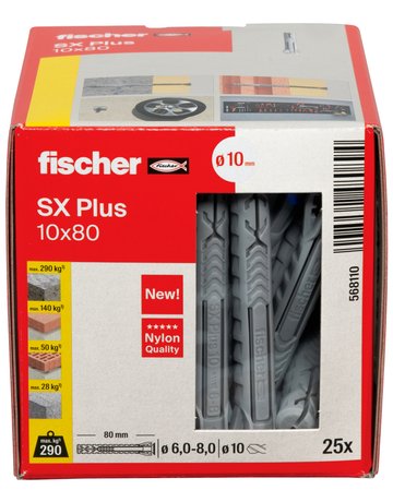 Bild Spreizdübel SX Plus 10x80 Kunststoff, Ø 10 mm, Länge 80mm - fischer-3