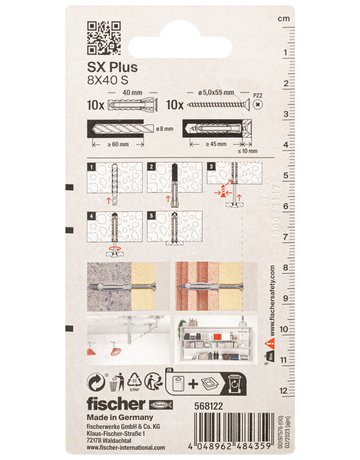 Bild Dübel SX Plus 8x40 S K (10) - fischer-2
