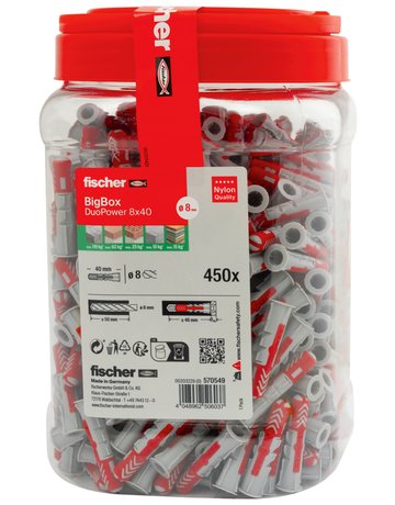 Bild Dübel DuoPower BigBox Kunststoff,8x40,VE 450 - fischer-2