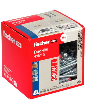 Bild Hohlraumdübel (Metall) DuoHM 4 x 55 S PH TX20,Ø8mm,55 mm - fischer-4