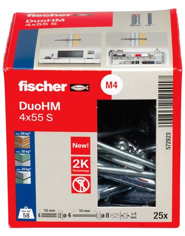 Bild Hohlraumdübel (Metall) DuoHM 4 x 55 S PH TX20,Ø8mm,55 mm - fischer-3