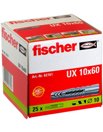 Bild Universaldübel UX 10x60 in Faltschachtel - fischer-1
