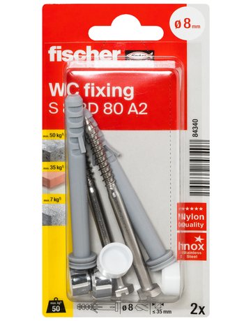 Bild WC-Befestigung S 8 RD 80 K (2) - fischer-1