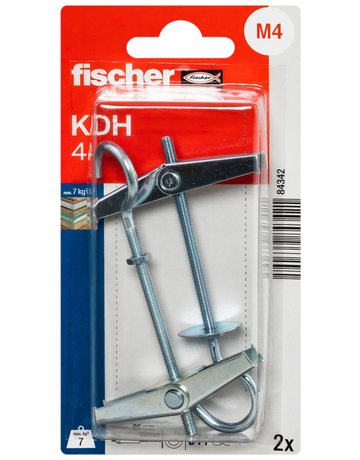 Bild Kippdübel KDH4 M4x95,m.Haken,VE 2 - fischer-1