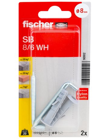 Bild Spreizdübel SB 8/6 WH Kunststoff,Ø8mm,VE 2 - fischer-2