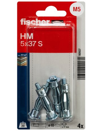 Bild Hohlraum-Metalldübel HM 5x37,m.metrischer Schraube - fischer-1