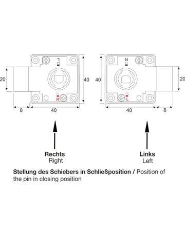 Bild Aufschraubschloss 25 mm Dorn - einstellbar Ls / Rs - Topform-3