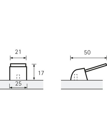 Bild Möbel- Knopf, Agna, 9113451, Breite 20mm, Länge 50mm, Höhe 25mm - Hettich-8
