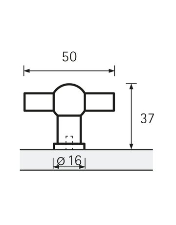 Bild Möbel- Knopf, Altedo, 9113293, Länge 50mm, Höhe 37mm, Zink, edelstahloptik - Hettich-8