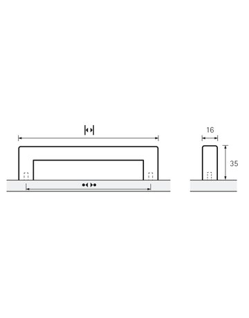 Bild MB-Griff,B16x96mm,H35mm,Edelstahl Aosta 9113247,edelstahl geb. - Hettich-8
