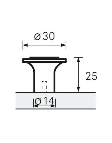 Bild Möbel- Knopf, Barcino, 9112652, Durchmesser 30mm, Höhe 25mm, Zink, zinnoptik - Hettich-8