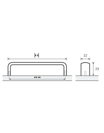 Bild MB-Griff,B22x128mm,H29mm,Zink Belna 9345373,schwarz - Hettich-8
