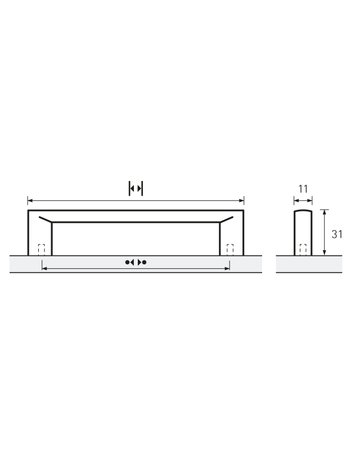 Bild MB-Griff,B11x128mm,H31mm,Zink Chalcis 9113183,edelstahloptik - Hettich-8