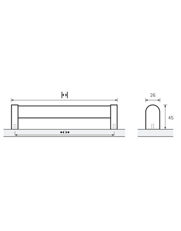 Bild MB-Griff,B26x192mm,H45mm,Edelstahl Como 9264072,schwarz ma - Hettich-8