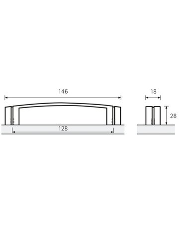 Bild MB-Griff,B18x128mm,H28mm,Zink Corduba 115266,zinnoptik - Hettich-8