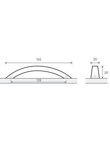 Bild MB-Segmentbogengriff,B20x128mm,H30mm,Zn Egara 9071718,bronzeoptik antik geb. - Hettich-8