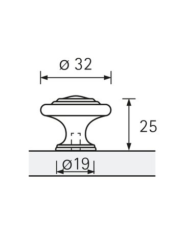 Bild Möbel- Knopf, Essa, 9113221, Durchmesser 32mm, Höhe 25mm, Zink, messingoptik antik - Hettich-8
