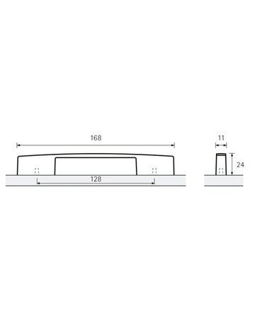Bild MB-Griff,B11x128mm,H24mm,Zink Evisa 9113502,edelstahloptik geb. - Hettich-8