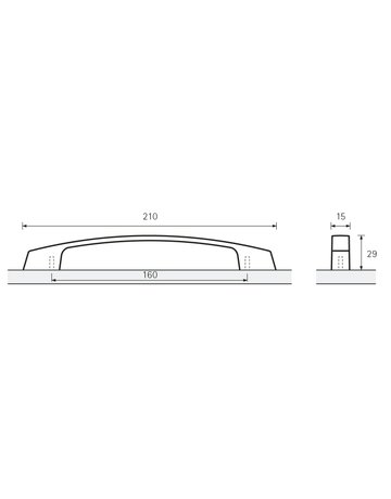 Bild MB-Griff,B15x160mm,H29mm,Zink Fectio 9112613,edelstahloptik geb. - Hettich-8