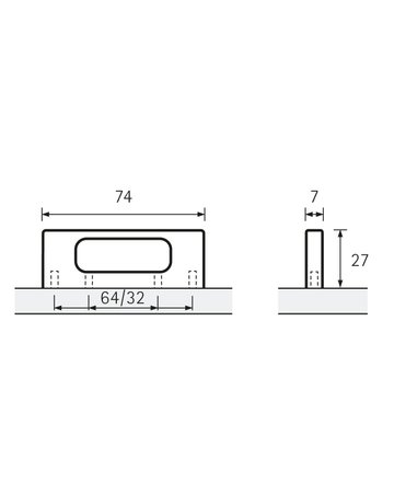 Bild MB-Griff,B7x32/64mm,H27mm,Zink Fermo 9282776,schwarz - Hettich-8