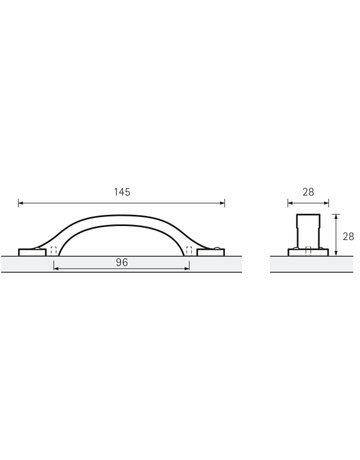 Bild MB-Griff,B28x96mm,H28mm,Zink Flavia 9347584,schwarz - Hettich-8
