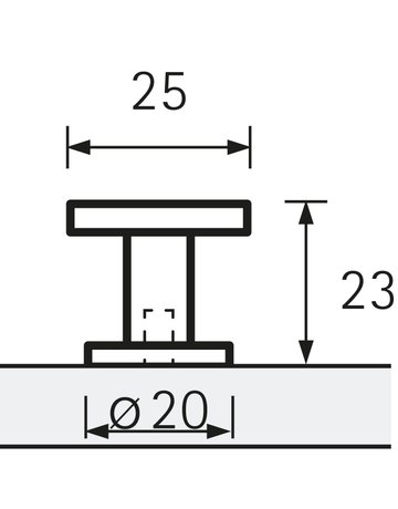 Bild Möbel- Knopf, Fogo, 9113224, Breite 25mm, Länge 25mm, Höhe 23mm, Zink, edelstahloptik - Hettich-8