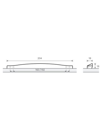 Bild MB-Griff,B18x160/192mm,H16mm,Zink Forli 9207488,edelstahloptik geb. - Hettich-8