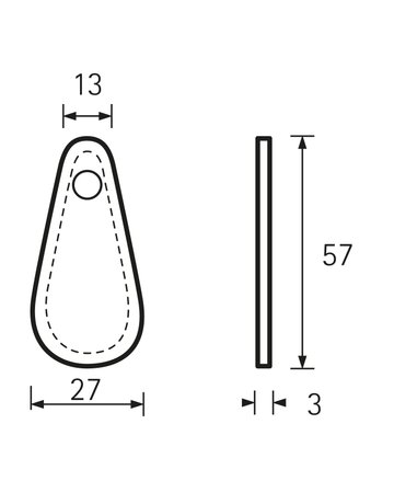 Bild Möbel- Knopf, Galati, 9113648, Breite 27mm, Länge 57mm, Höhe 3mm - Hettich-8