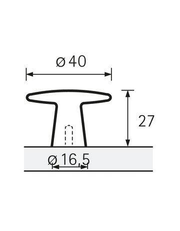 Bild Möbel- Knopf, Issa, 9265885, Durchmesser 40mm, Höhe 27mm, Zink, schwarz matt - Hettich-8
