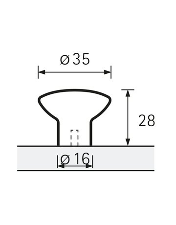 Bild Möbel- Knopf, Ladera, 9112644, Durchmesser 35mm, Höhe 28mm, Zink matt vernickelt - Hettich-8