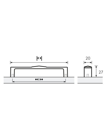 Bild MB-Griff,B20x128mm,H27mm,Zink Luro 9206237,messingoptik antik - Hettich-8