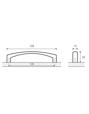 Bild MB-Griff,B13x128mm,H30mm,Zink Matilo 9206642,edelstahloptik geb. - Hettich-8