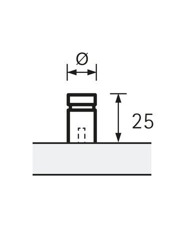 Bild MB-Knopf, Ø14mm, Edelstahl Monacum 9070958, edelstahl gebürstet - Hettich-8